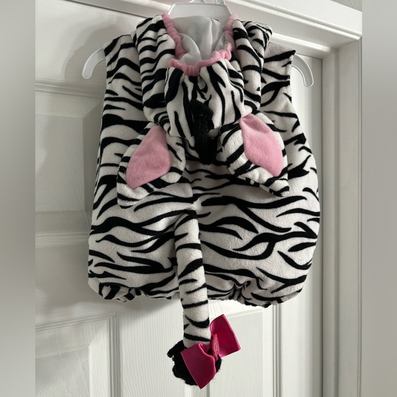 Koala Kids Infant Girl Plush Black White Stripe Baby Zebra Costume Hoodie 6-9 m - Picture 8 of 13